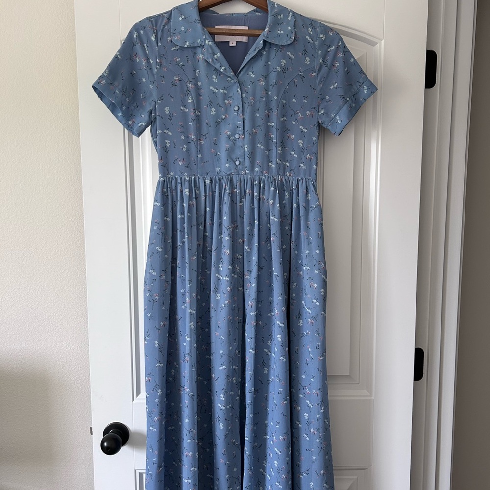 JessaKae Light Blue Floral Dress